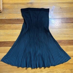 Nanette Lepore Black and Teal Striped Skirt XL NWT